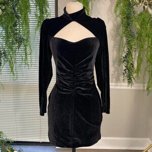 Zara Black Velvet Mini Dress